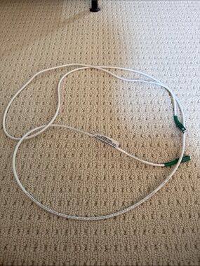 White Phone/Accessory Cable with Green Connectors